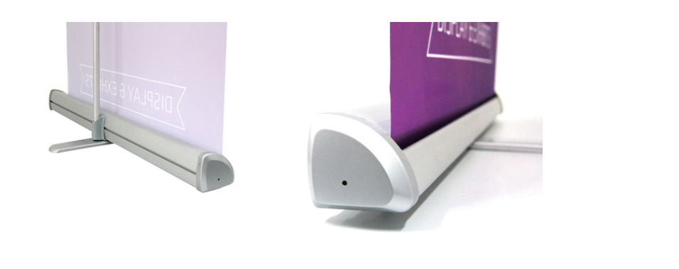 High quality moving luxurious retractable wide base trade show portable pull up banner display stand