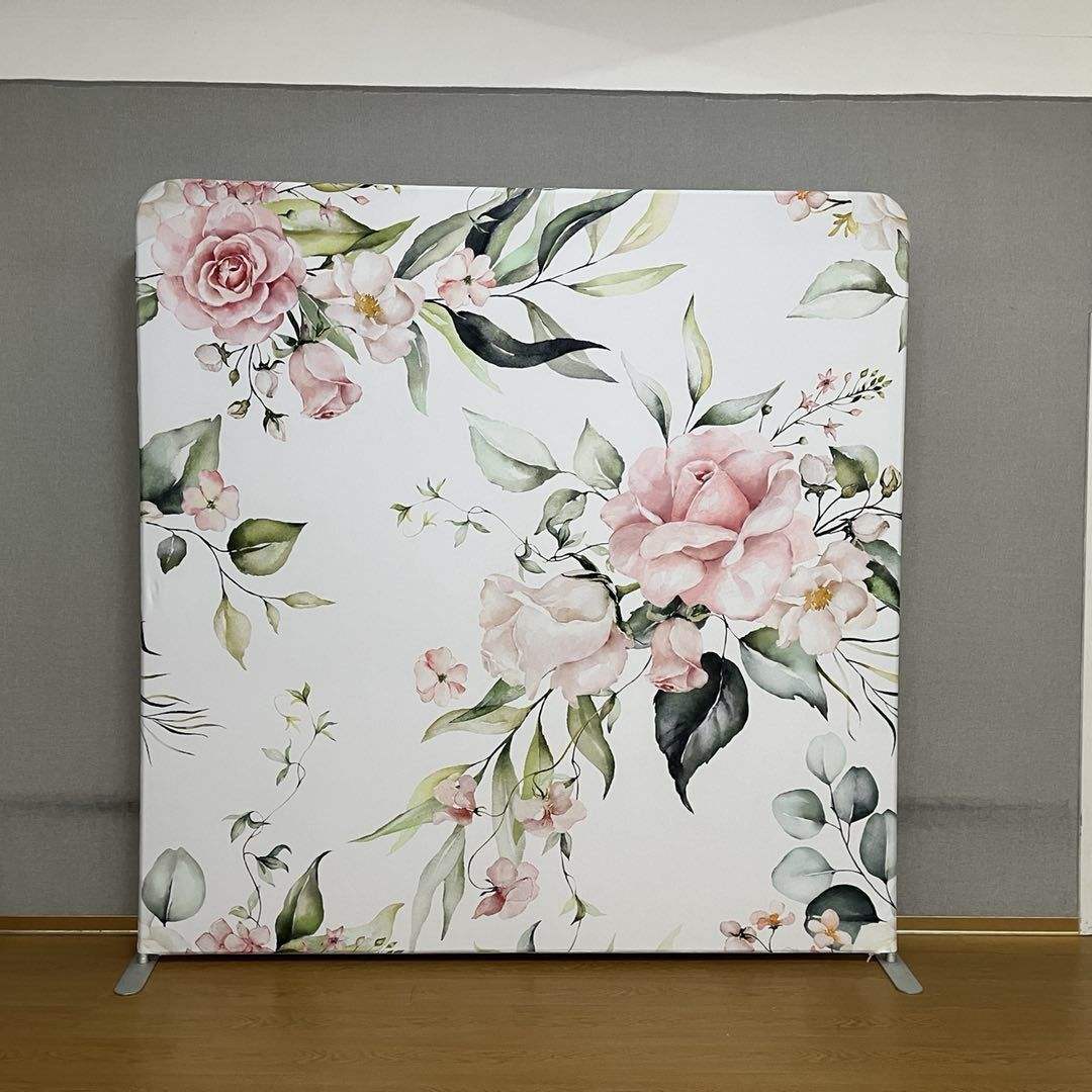 8 ft Background Customized printing pillow case cover photo booth stand photography birthday backdrop wall