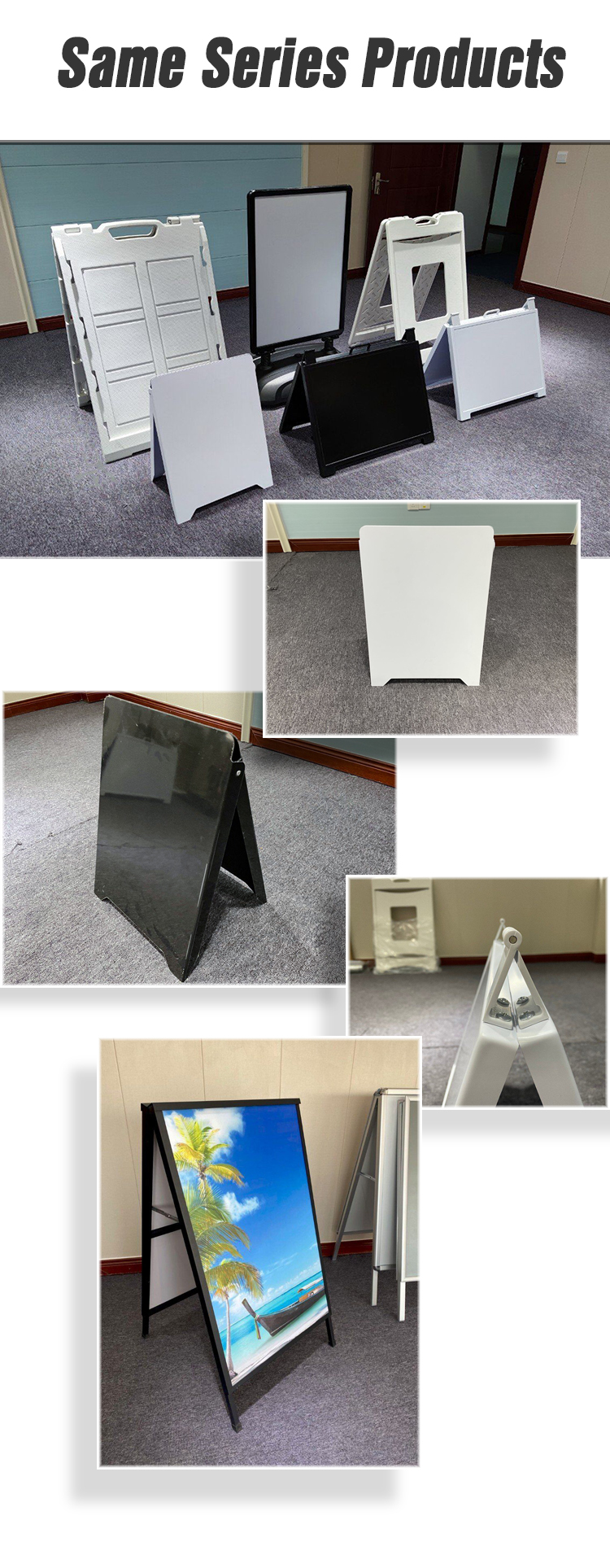 Custom Folding Double Sided Board A Frame Sideway Sign for poster frame 24x36