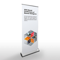 Aluminium silver teardrop roll up stand banner trade show backwall display exhibition frame display