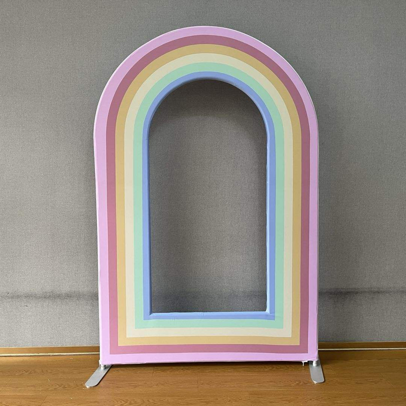 Double Colorful Side Children Birthday Party Decoration Arch Cover For Wedding Circle Arch Backdrop Open Arch Wall