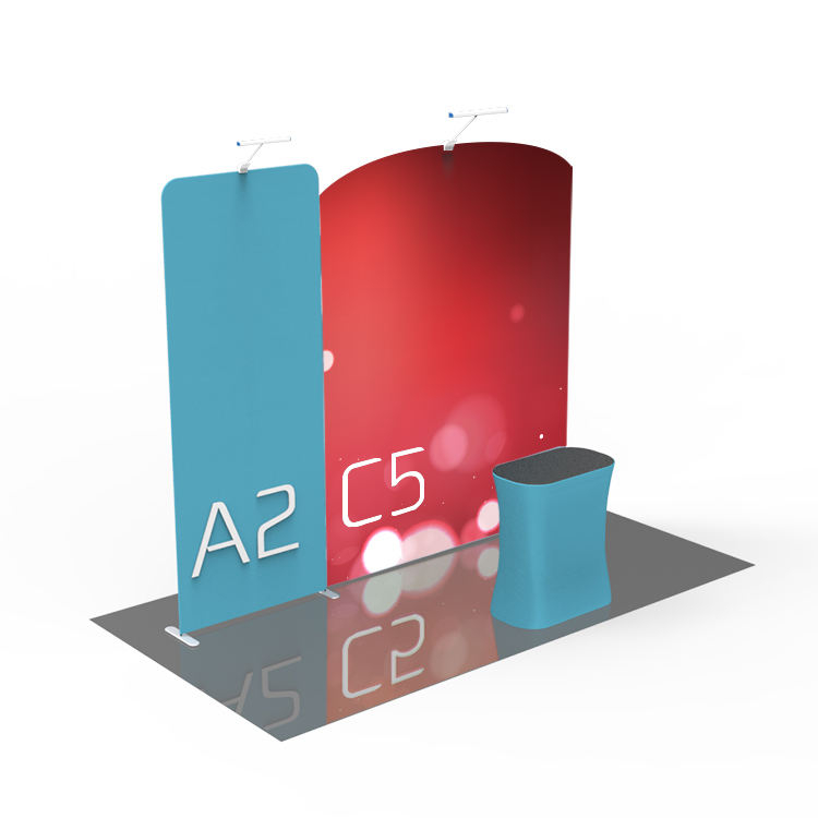 10x10ft Customized graphic full color printed trade show exhibition booth