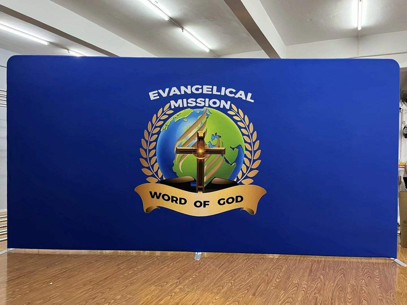 20ft Wide Straight Shaped High Quality Firm Dexterous Photography Advertising Display Backdrop Support Tension Fabric Stand