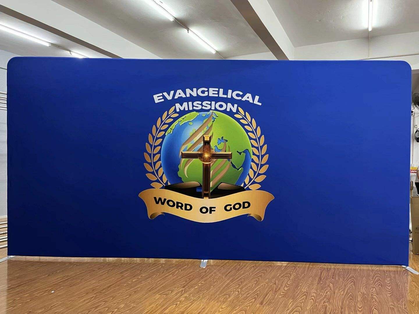 20ft Wide Straight Shaped High Quality Firm Dexterous Photography Advertising Display Backdrop Support Tension Fabric Stand