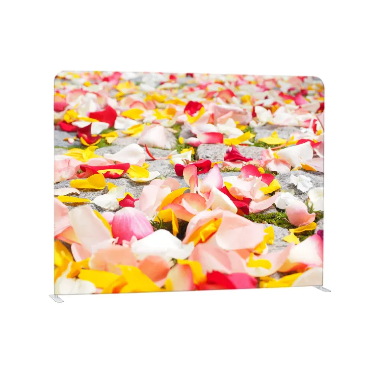 Custom New Design Full Color Print Tension Photography Background Aluminum Photo Booth Backdrop Stand