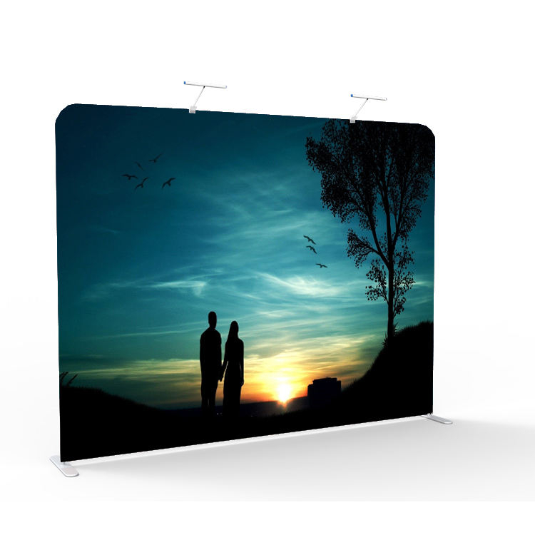 Customized photoshoot background backdrop with pillow case tension fabric display stand