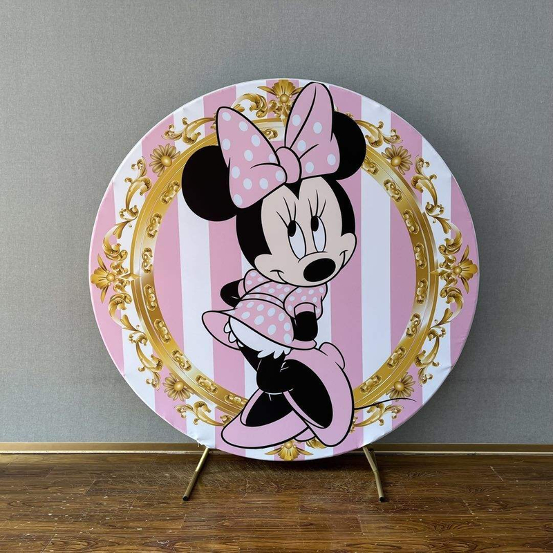 6.6 ft Popular cartoon character fancy printing cover birthday party round backdrop wall