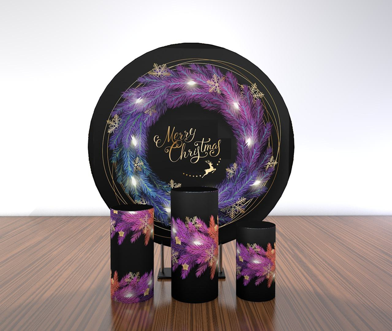 New design wedding decoration backdrop stand round cake table flower pedestal metal Round Circle Backdrop For Wedding Decoration