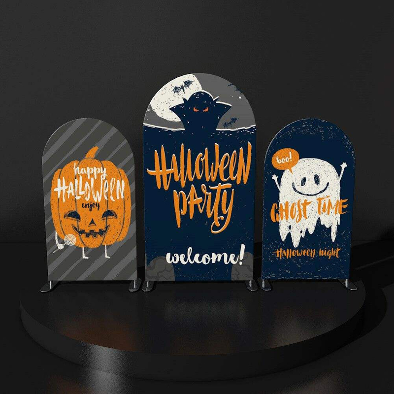Aluminum Tube Background for Halloween Decoration tension fabric half arch backdrop