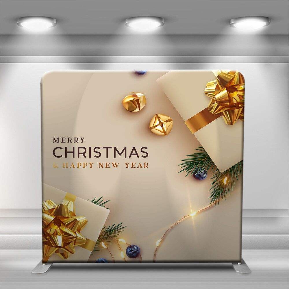 7.6*7.6ft Collapsible frame celebrate Christmas decoration background double sided pillowcase for photography backdrop stand