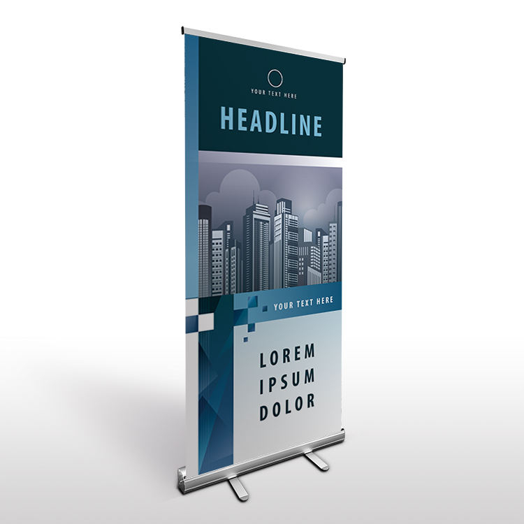 Retractable exhibition display stand economic roll up banner