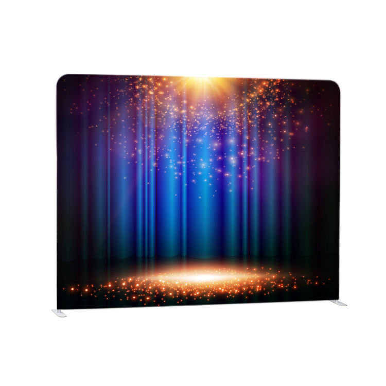 Customized blue green grey portable tension fabric backdrop photography background