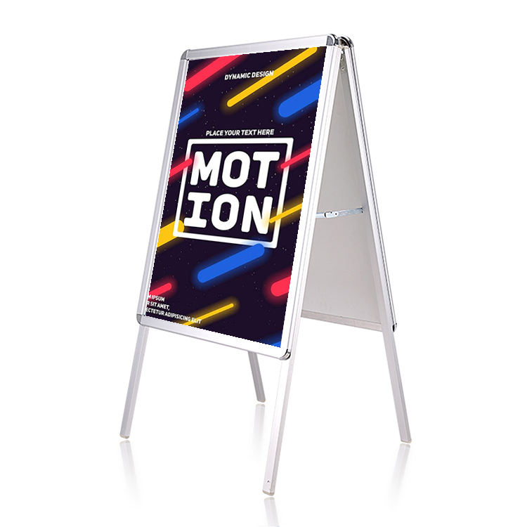 Custom graphic double side a frame sidewalk sign holder poster stand for advertising