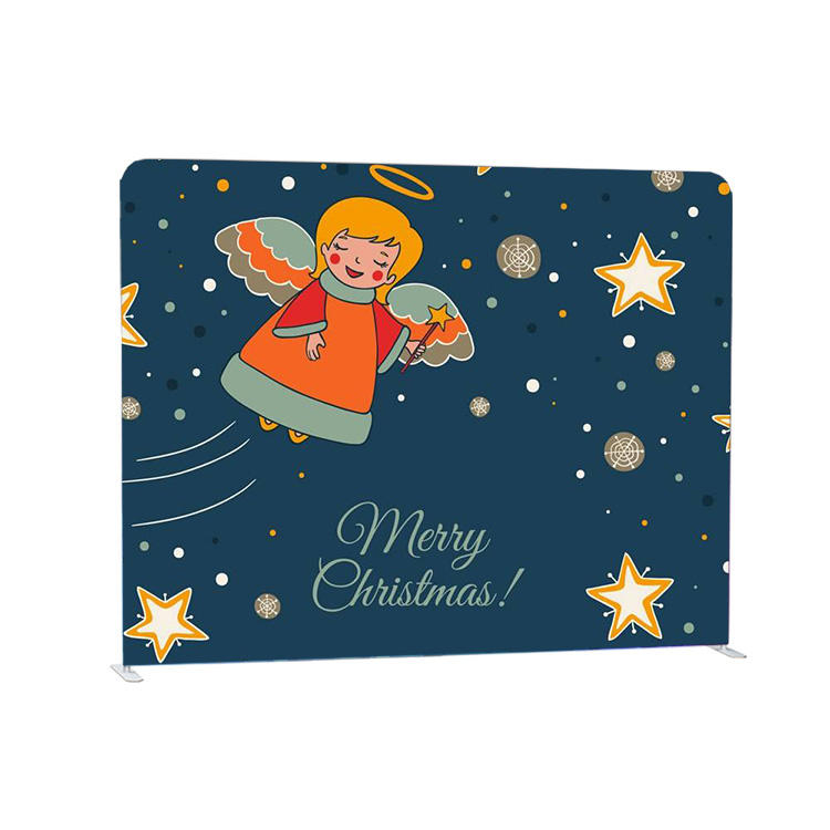 Portable straight aluminum frame christmas party photo backdrops 10x10