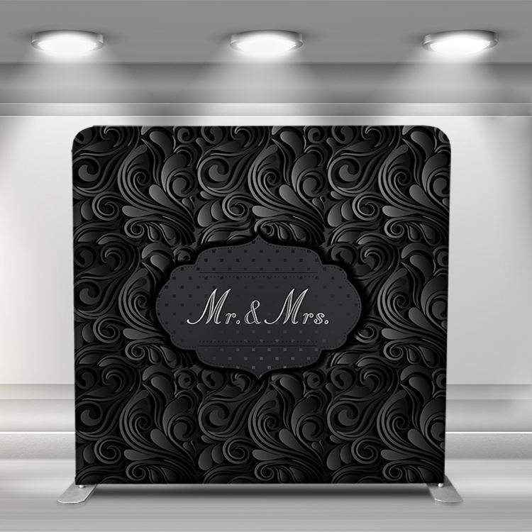 8ft Collapsible aluminum frame custom double side printing pillow case backdrop stand
