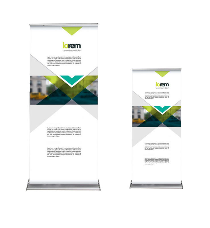 Advertising aluminium portable retractable roll up stand banner, tradeshow display