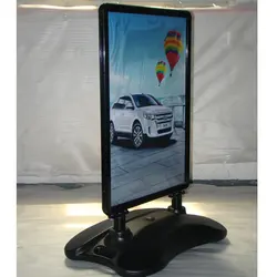 Plastic Base Water Injection Poster Frame Double Sided Screen Replaceable Background Picture Stereo Sign