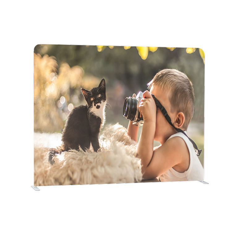 Portable custom logo tension fabric pillow case trade show wall display backdrop stand