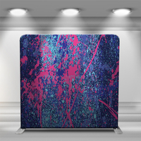 Blue and pink paint mixed