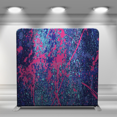 Blue and pink paint mixed