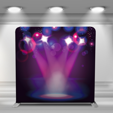 Purple disco lights focus