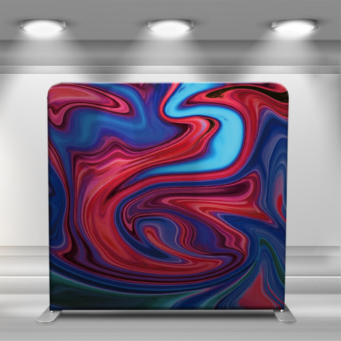 Red and blue paint mixed
