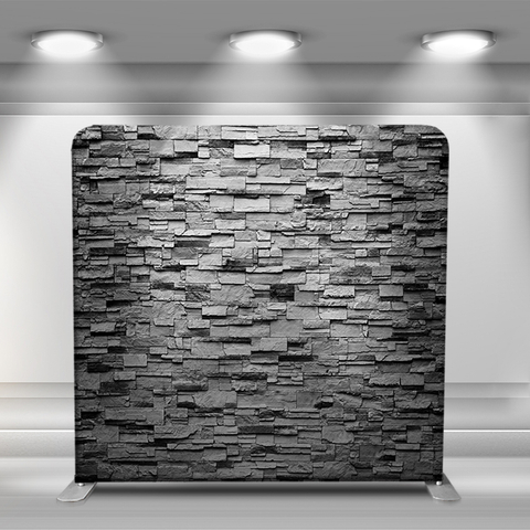 Gray stone brick wall
