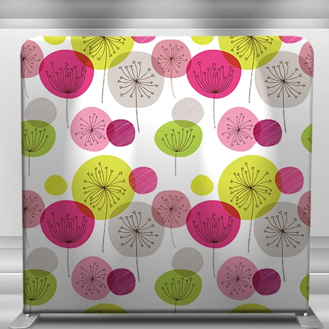 Repeating colorful dandelions