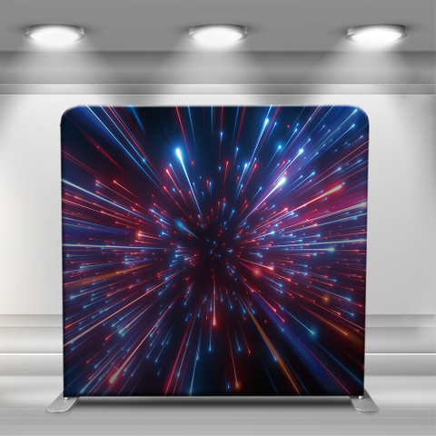 Red and blue light rays