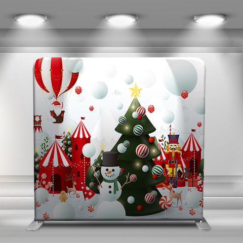 Christmas snowman and tree