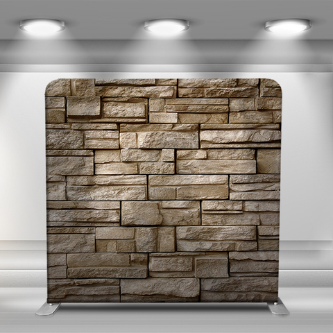 Brown stone brick wall