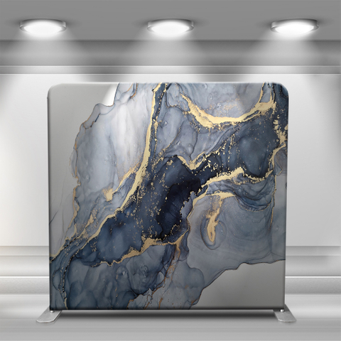 Blue grey gold texture marble
