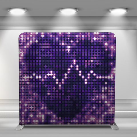 Purple sequins background heartbeat pulse pattern