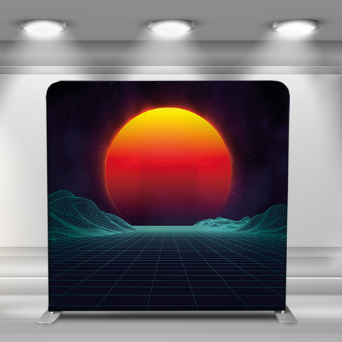 Cyber ​​style sunset