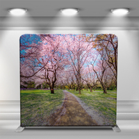 cherry blossom forest scene