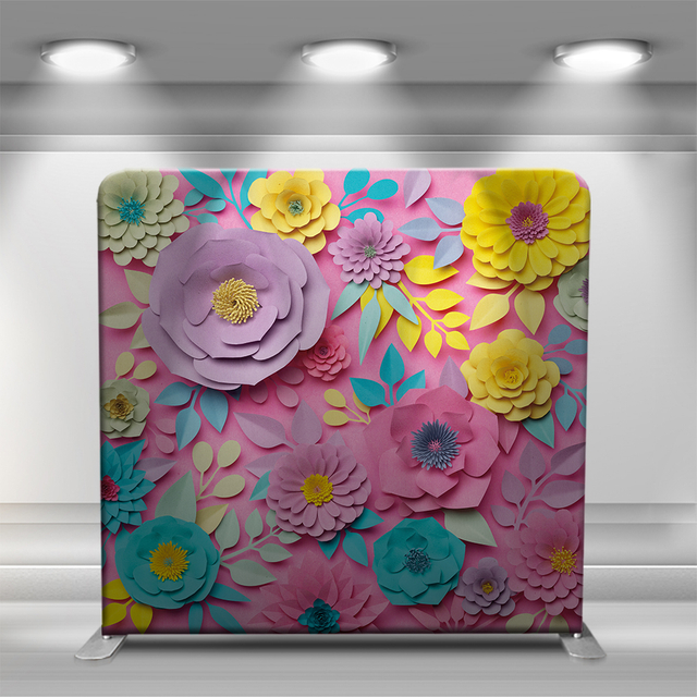Colorful Repeating Paper Flowers