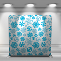 Blue Repeating Snowflakes