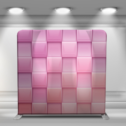 Orange pink gradient 3D cube