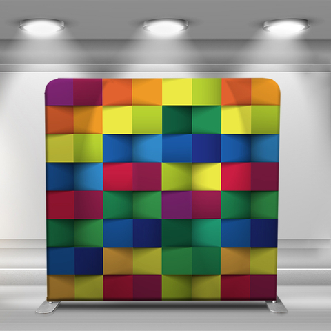 3D Repeating Colorful Squares