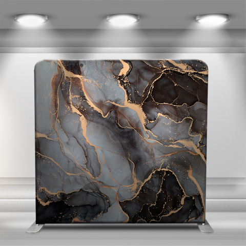 Black and gold textured marble
