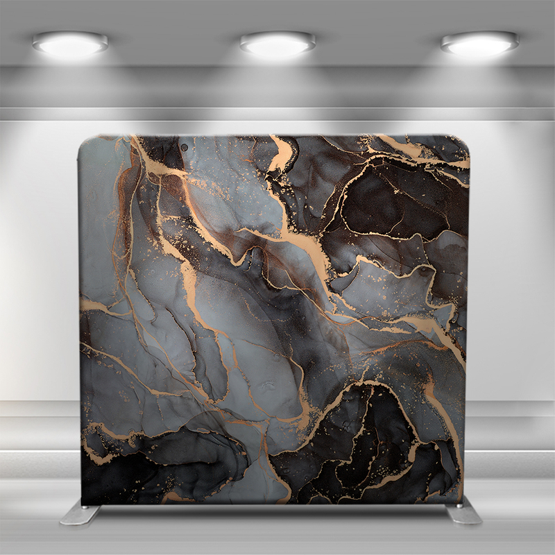 Black and gold textured marble