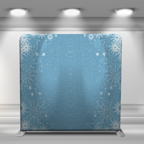 Snowflakes on blue background
