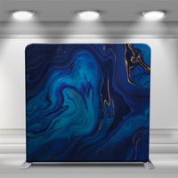Dark blue gold marble