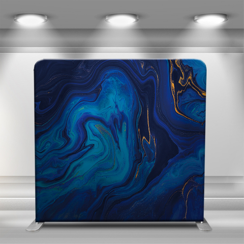Dark blue gold marble