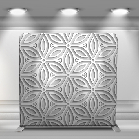 White repeating floral texture
