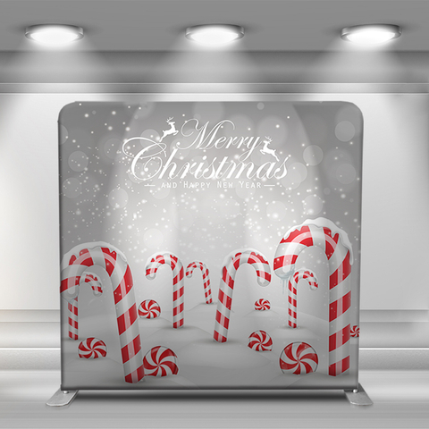 Christmas white snow and candy