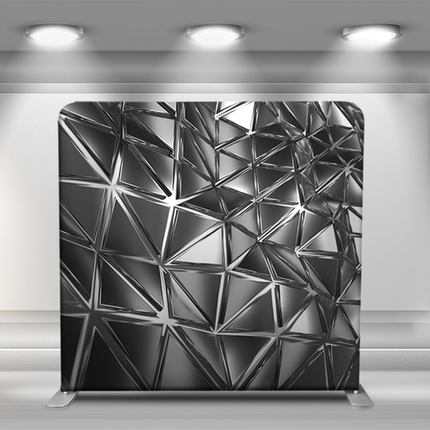 3D metal texture triangle repeating pattern